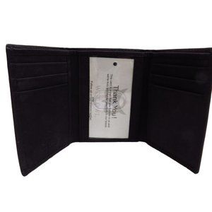 RFID Black Leather Trifold Wallet Never Used Condition